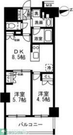 デュオステージ大山の物件間取画像